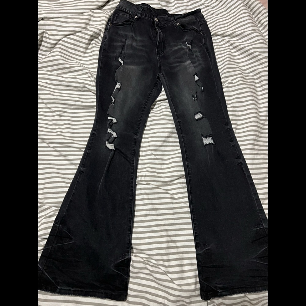 Black Bell Bottom Jeans